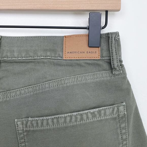 American Eagle Green Highest Rise Distressed Mom Shorts - Picture 6 of 11